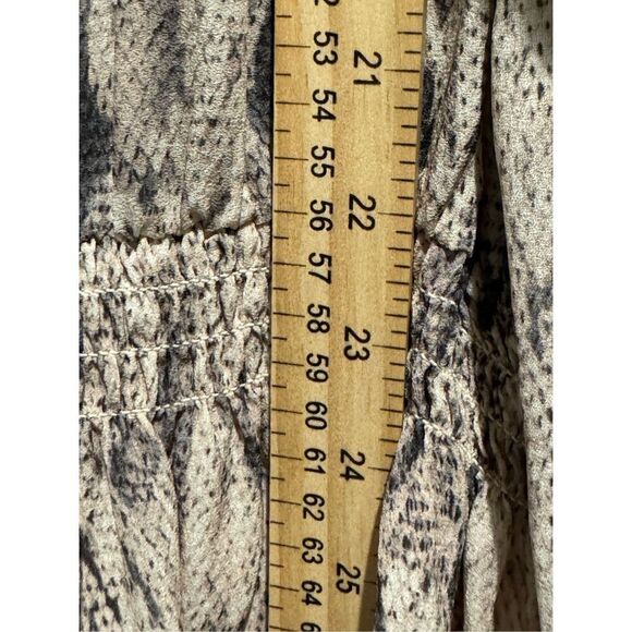 RAMY BROOK Lauren Blush Combo 100% Silk Smocked Waist Dress Small - Picture 8 of 15